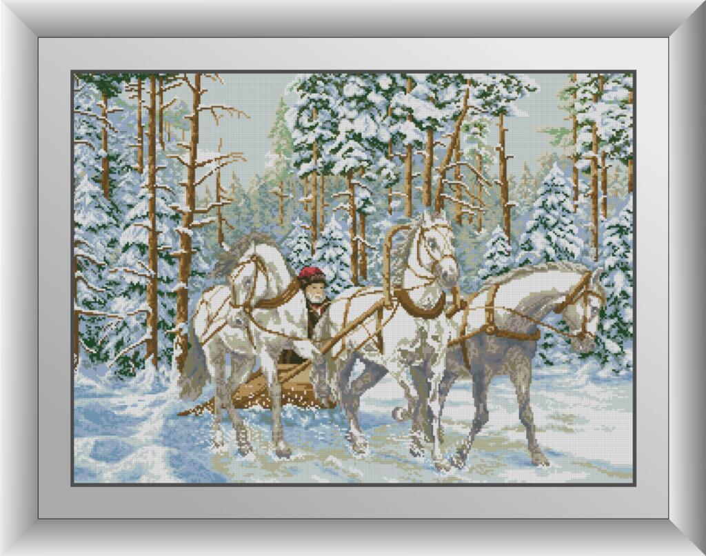 Алмазная мозаика Dream Art Зимняя тройка 50х70 см (DA.30167)