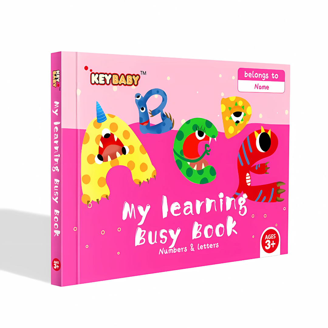 Книга дитяча розвиваюча Busy Book Keybaby Letters Монтессорі тактильна з липучками