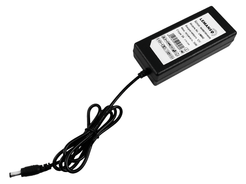 Блок живлення Lemanso LM842 36W IP44 пластик вилка/кабель 12V 1 м (9123) - фото 2