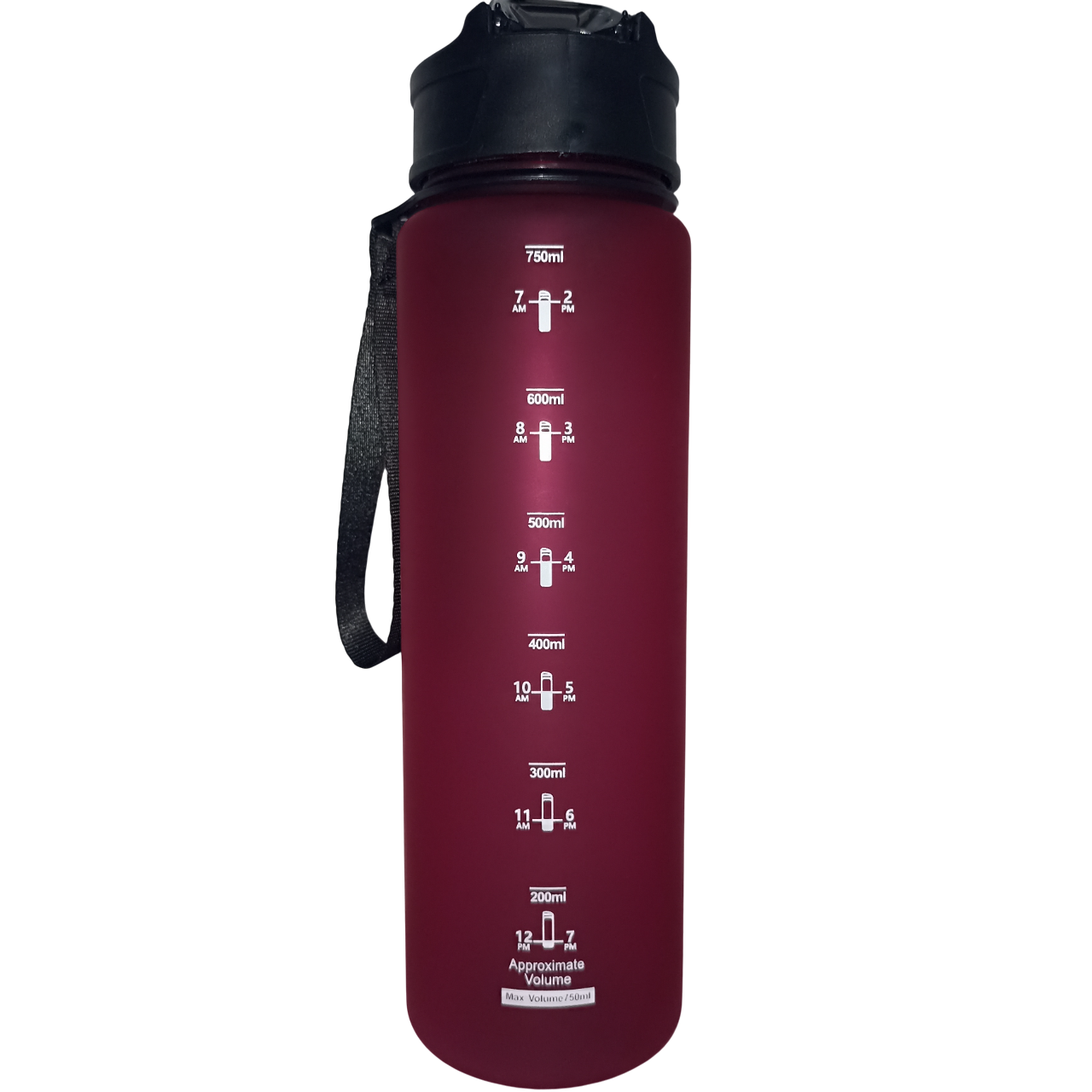 Пляшка для води Spirit з часом і трубочкою 750 мл Червоний (2612939994)