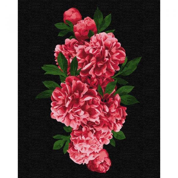 Набор для росписи по номерам Идейка Страстные пионы 40х50 см (КНО3095-mt)