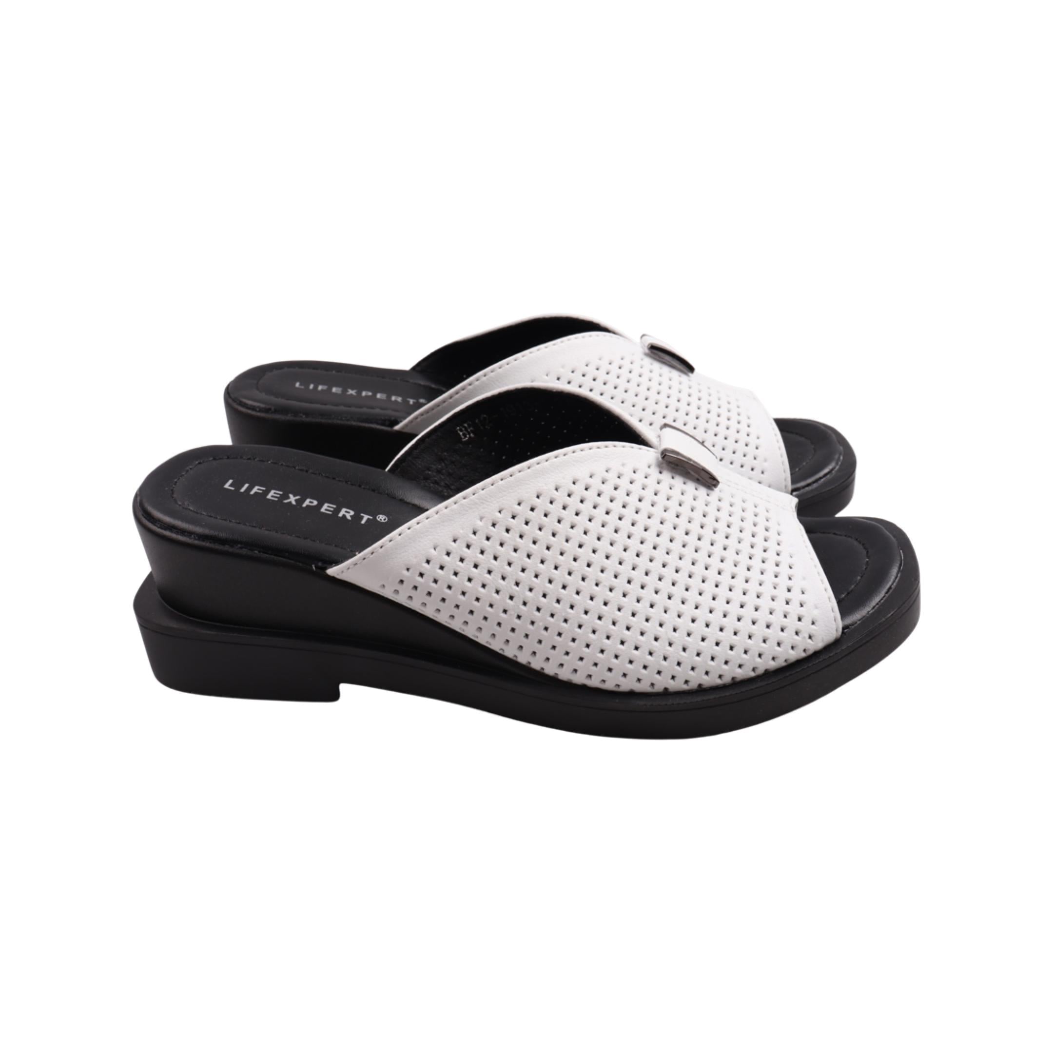 Шлепанцы женские Li Fexpert из кожи р. 37 Белый (1100-23LSHC)