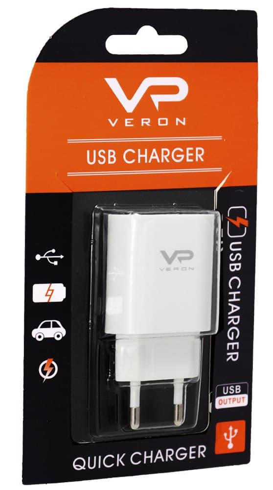 Мережевий зарядний пристрій Veron AD19 QC2.0 Home Charger - 2A Білий - фото 3