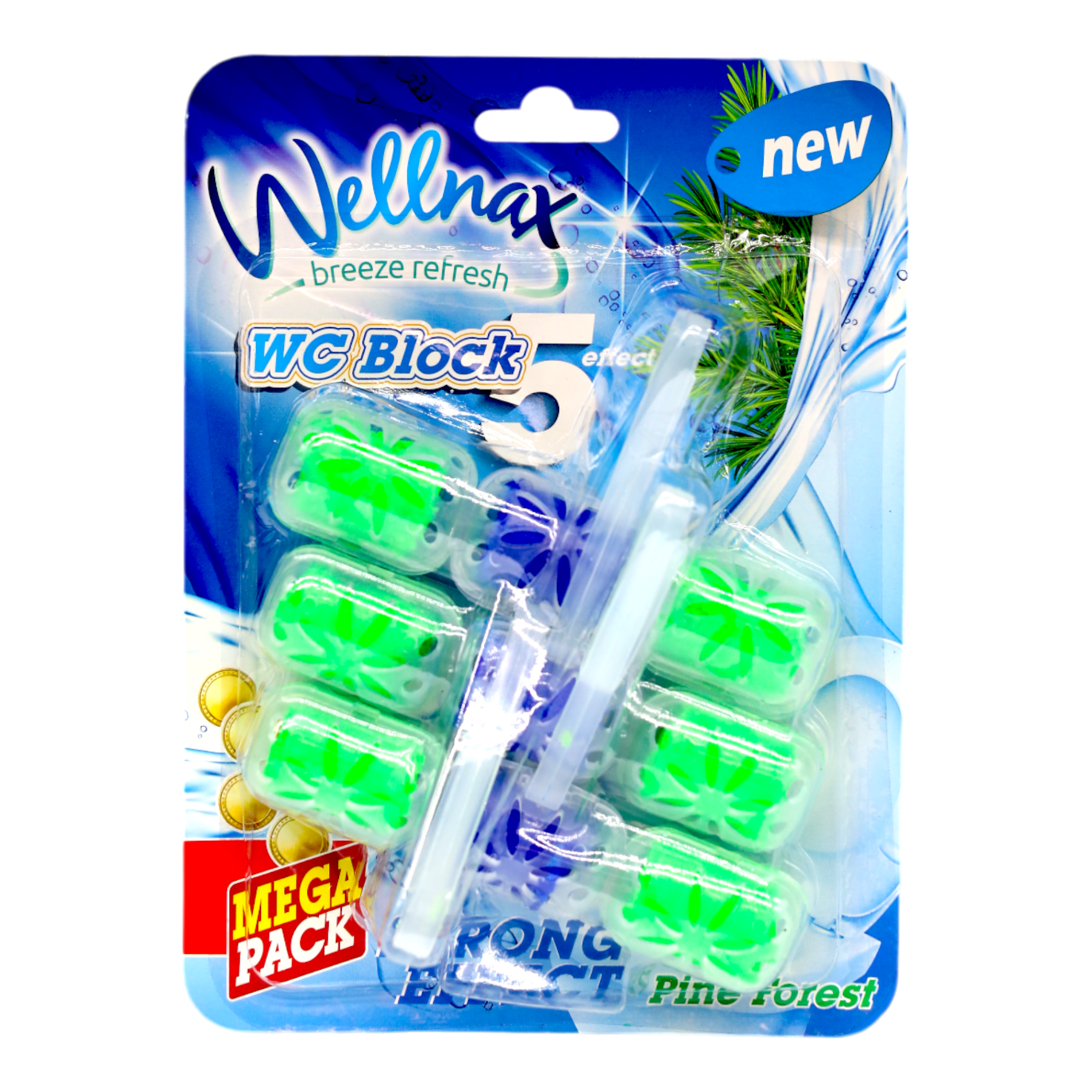 Туалетний блок Wellnax Mega Сосна 3x57 г (НФ-00007167)