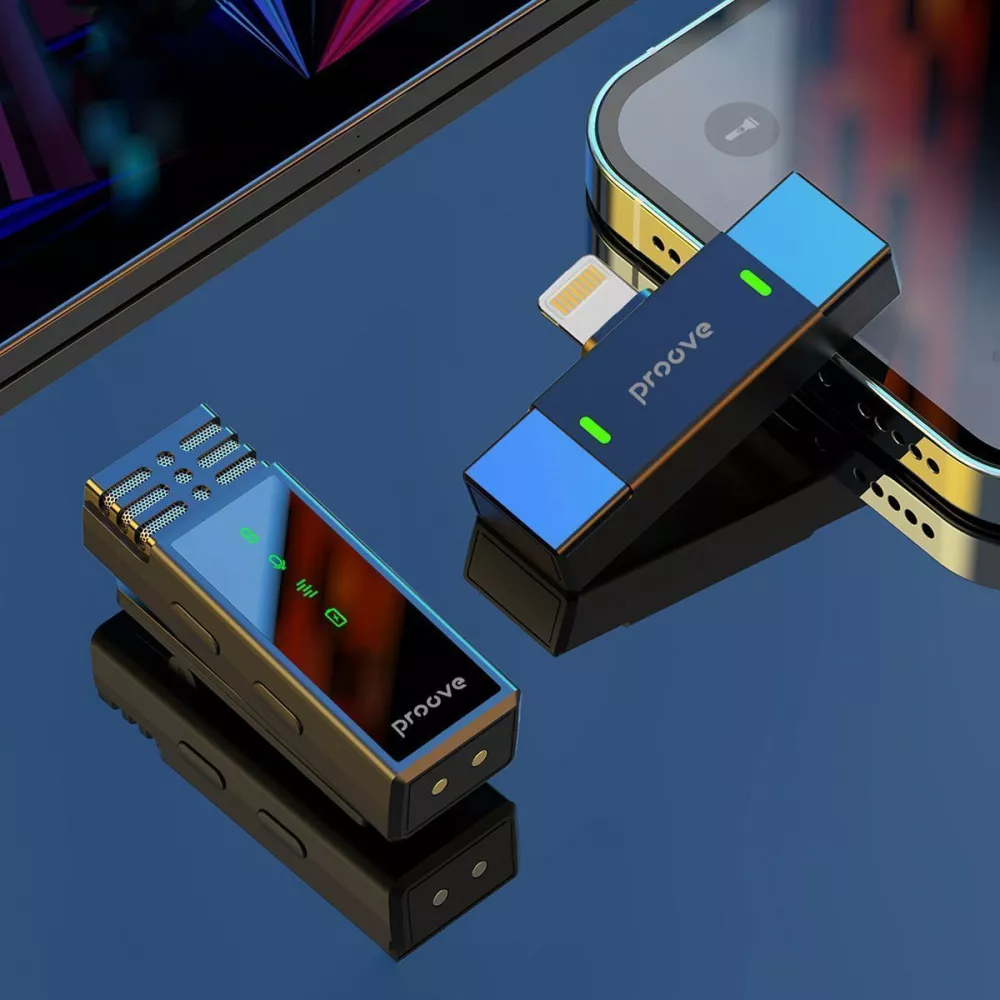 Микрофон петличный беспроводной Proove Record Lightning для iOS с шумоподавлением 2,4G 360° 60 мАч 4 ч Black (784780452) - фото 5