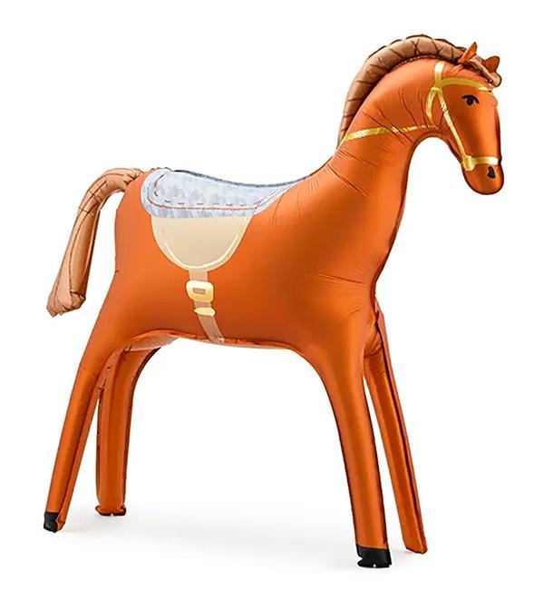 Воздушный шар стоячий PartyDeco Лошадка 90х90 см Коричневый (30763942)