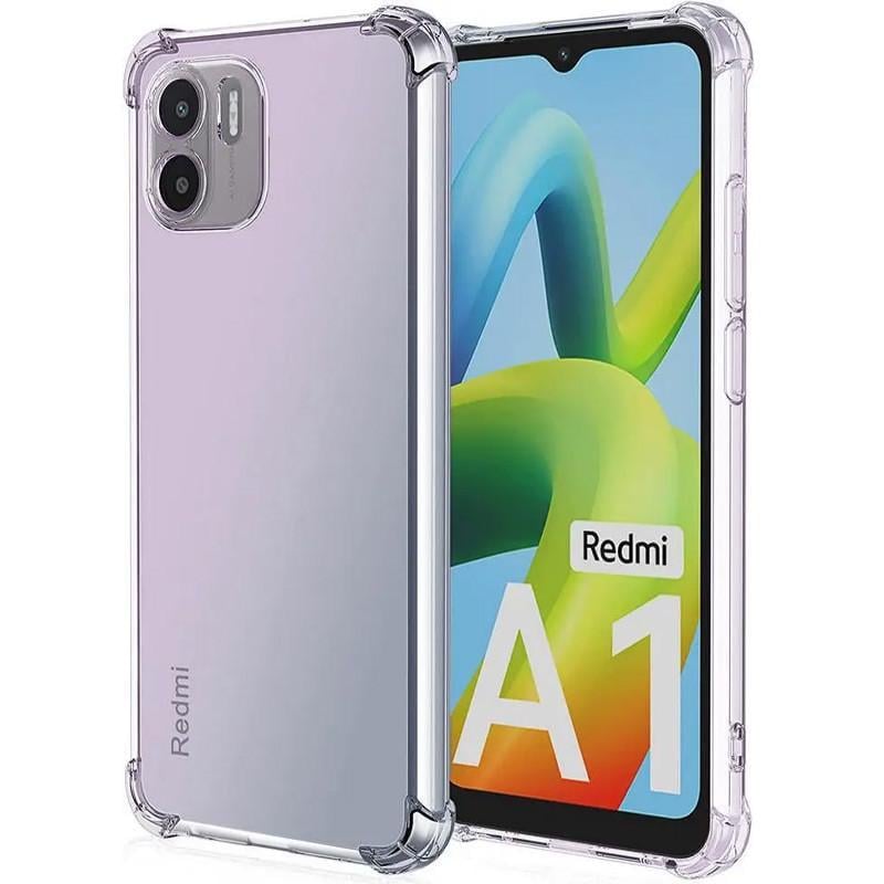 Противоударный TPU чехол GETMAN Ease logo усиленные углы Full Camera для Xiaomi Redmi A1 / A2 Прозрачный (Безцветный)