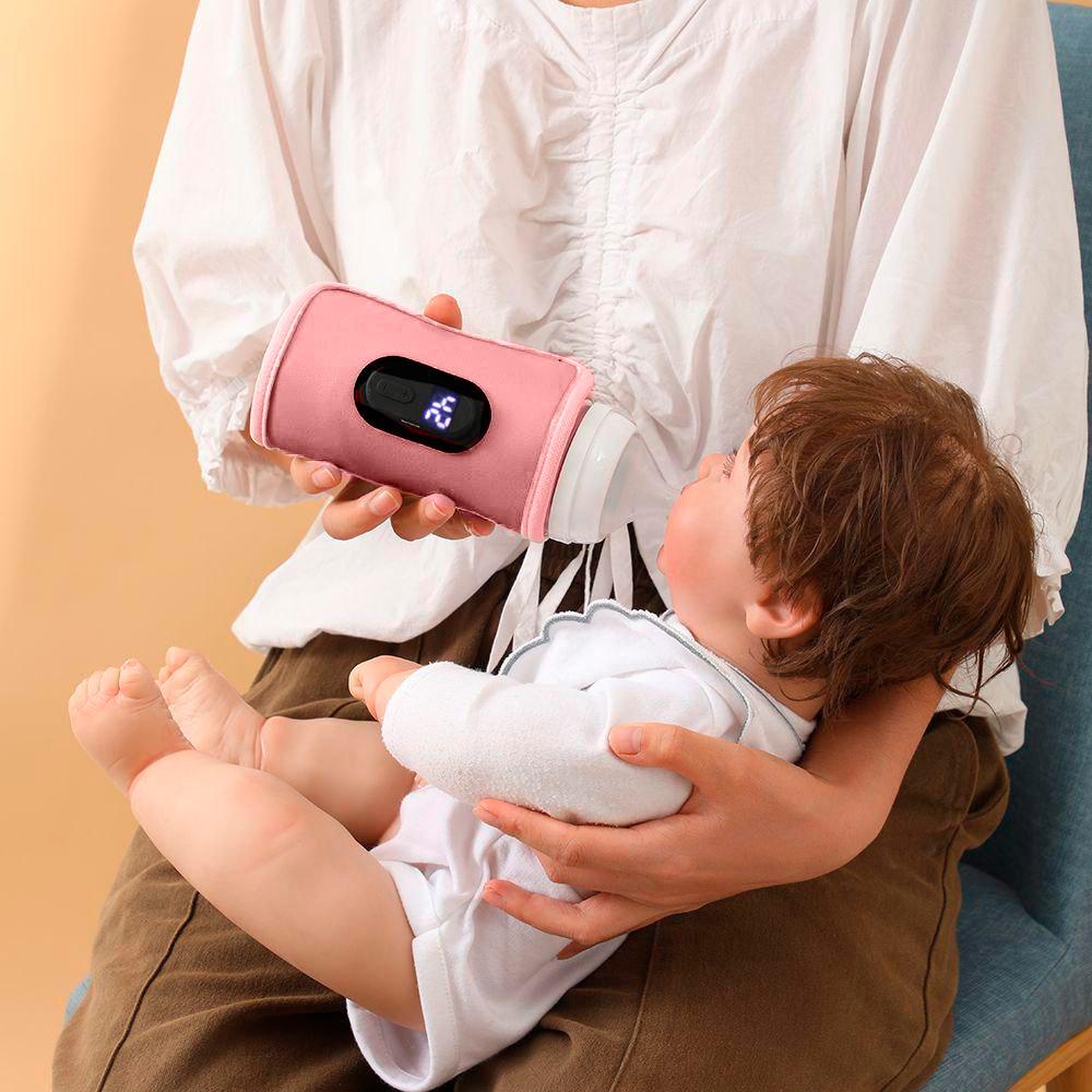 Підігрівач для дитячої пляшечки Lesko N-025 USB портативний/цифровий дисплей Pink (28953420) - фото 3 Підігрівач для дитячої пляшечки Lesko N-025 USB портативний/цифровий дисплей Pink (28953420) - фото 3