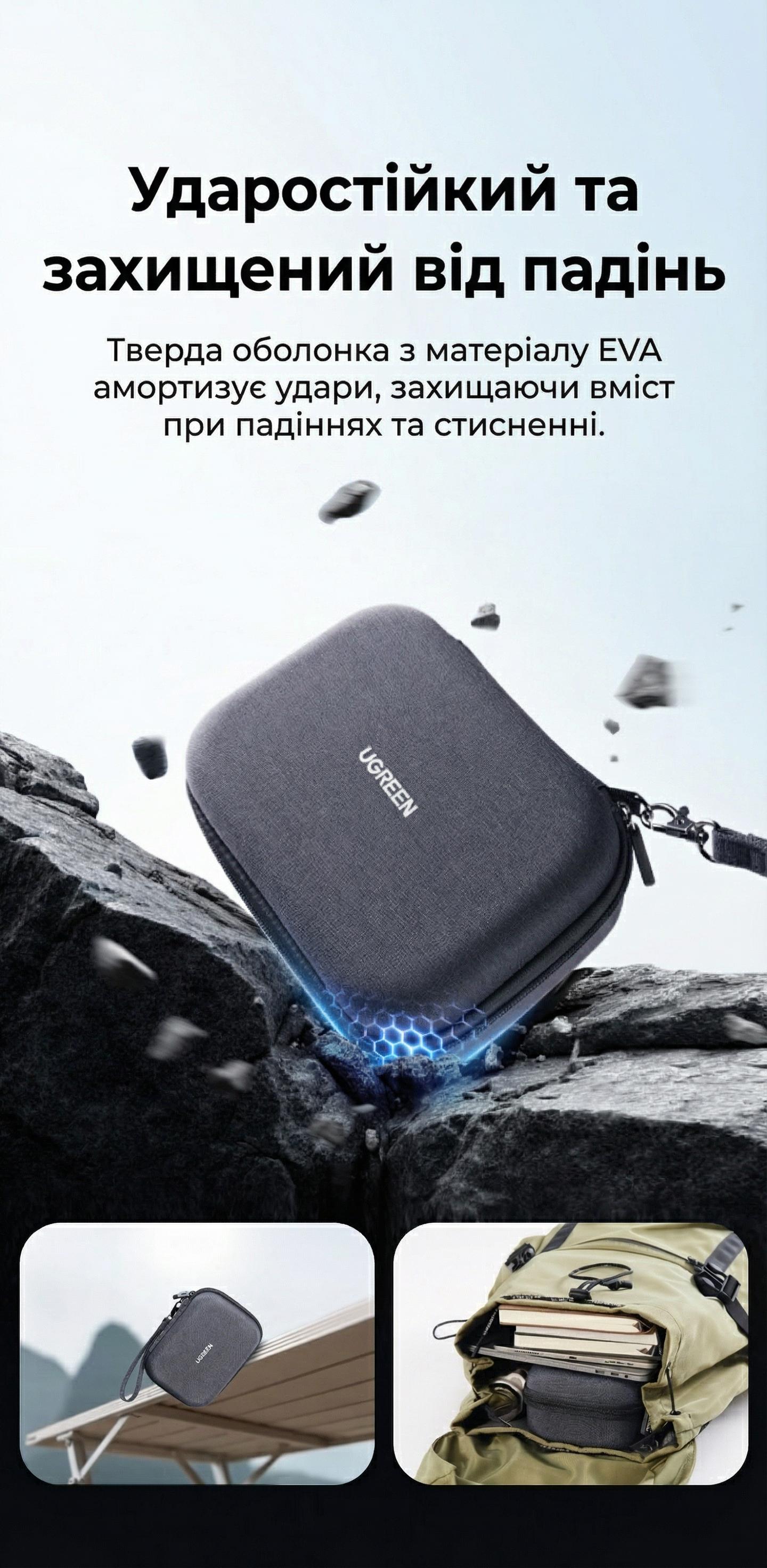 Кейс для экшн-камеры Ugreen LP913 128х185х80 мм Серый (55787) - фото 6 Кейс для экшн-камеры Ugreen LP913 128х185х80 мм Серый (55787) - фото 6