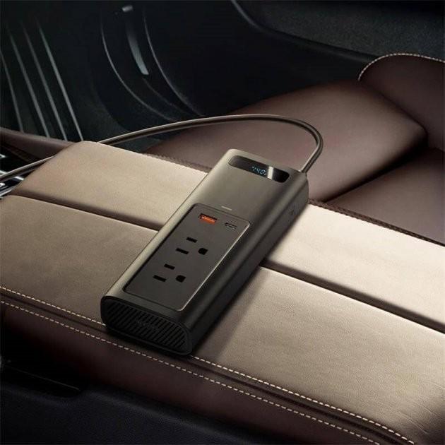 Інвентор напруги Baseus In-car Inverter 150W 220V US/JP 2Sockets USA 220V 1USB/1Type-C 0.4m (CRNBQ-A01) - фото 9