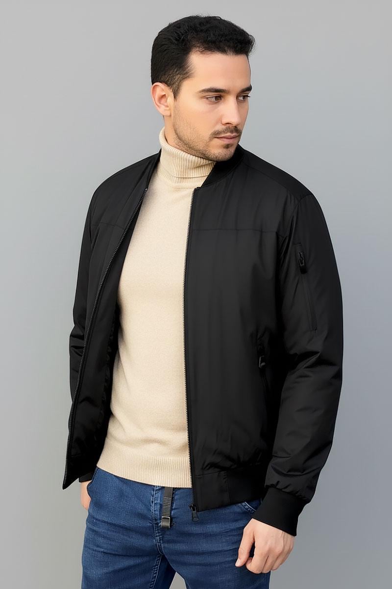 Куртка-бомбер мужская р. 62 Черный (SB-25285-black)