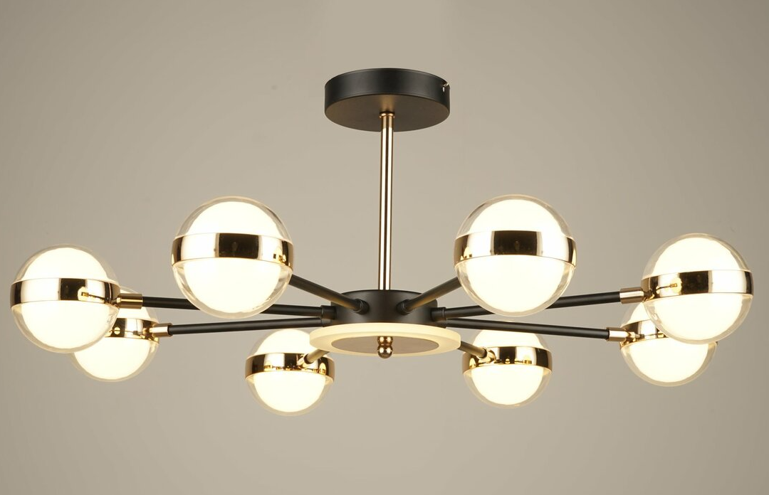 Люстра светодиодная Sirius B N4543/8 BK/FGD в гостиную