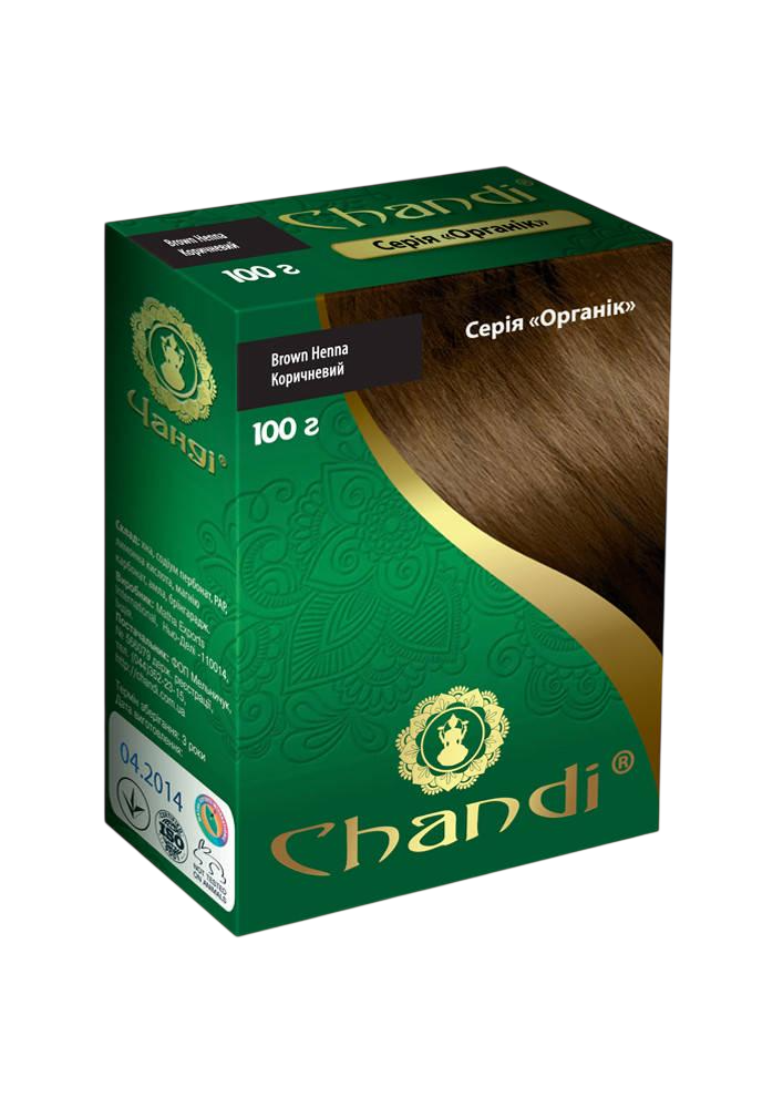 Фарба для волосся Chandi органік 100 г Коричневий