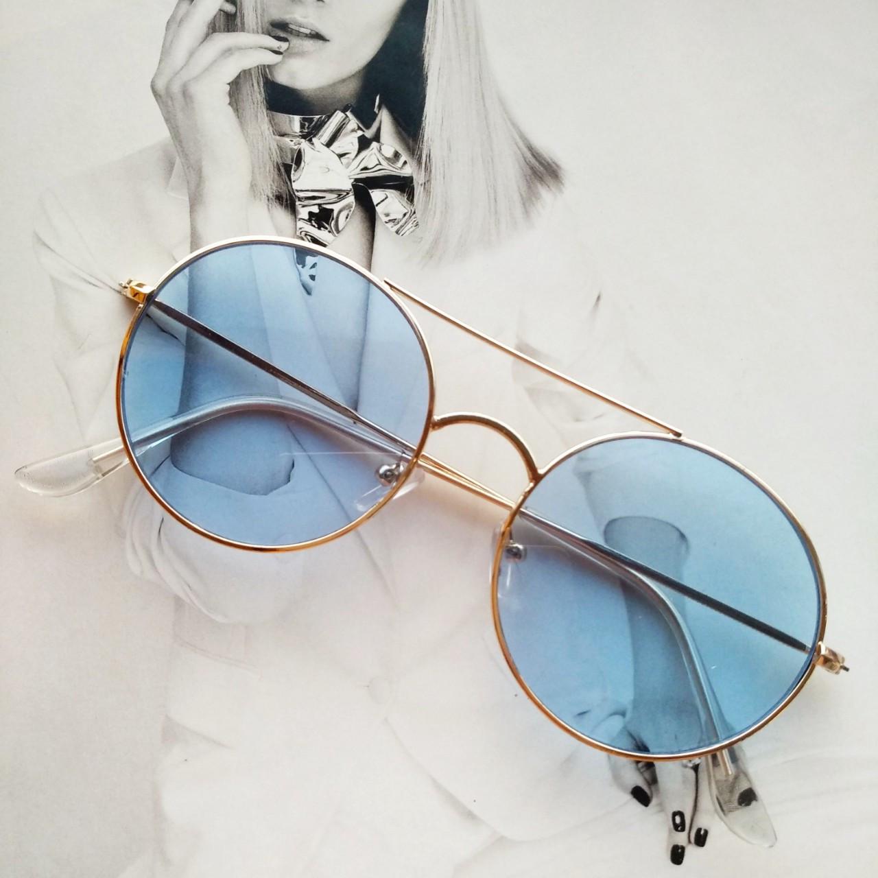 Солнцезащитные очки круглые с цветной линзой Желтый - фото 4 Солнцезащитные очки круглые с цветной линзой Желтый - фото 4