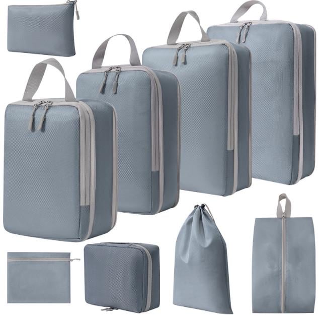 Набір органайзерів для подорожей Monochrome тип 1 9 елементів Сірий (КДО-42-11)