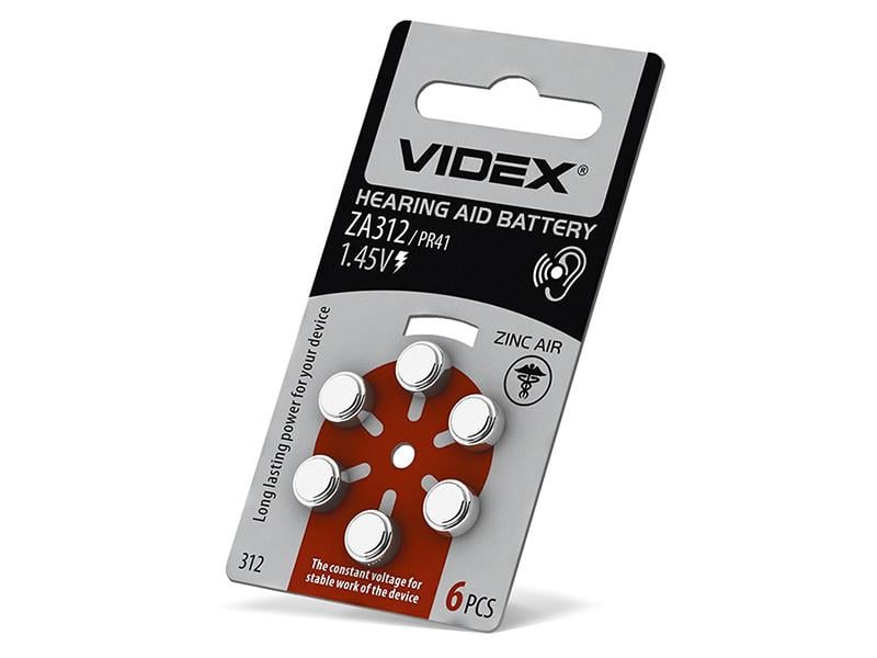 Батарейка воздушно-цинковая Videx ZA312/PR41 Blister 6 шт. (8464)