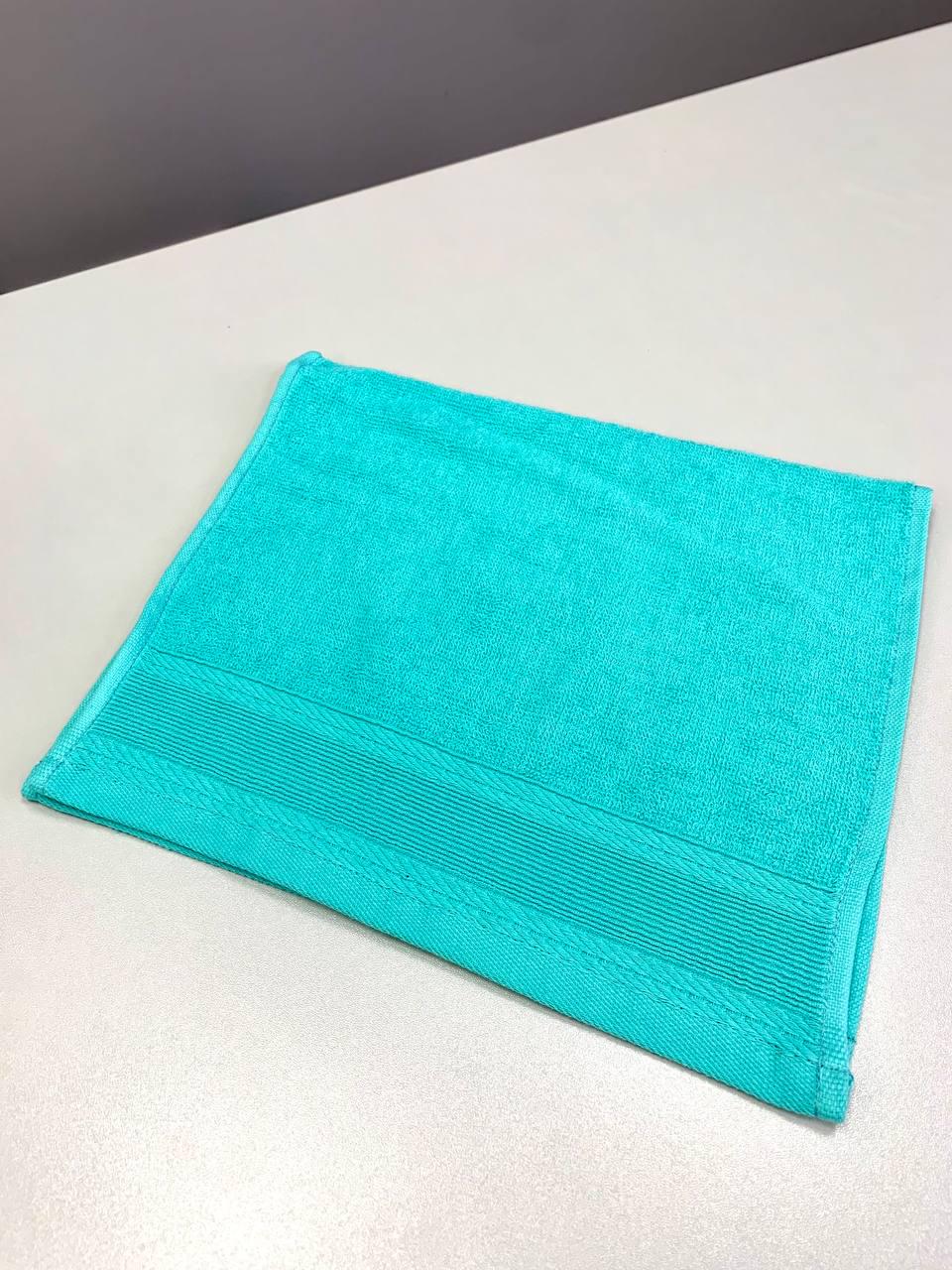 Полотенце махровое с бордюром 400г/м2 30х50 см Бирюзовый (9890551) - фото 3