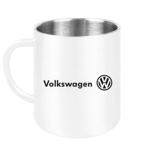 Чашка металлическая Volkswagen Motors 300 мл Белый (13734975-1-12210)