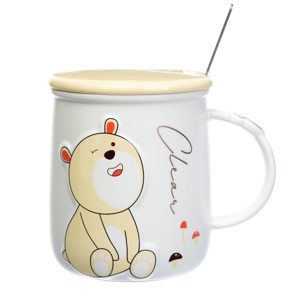 Керамическая чашка Elisey Funny bear 400 мл Желтый (8805-014)