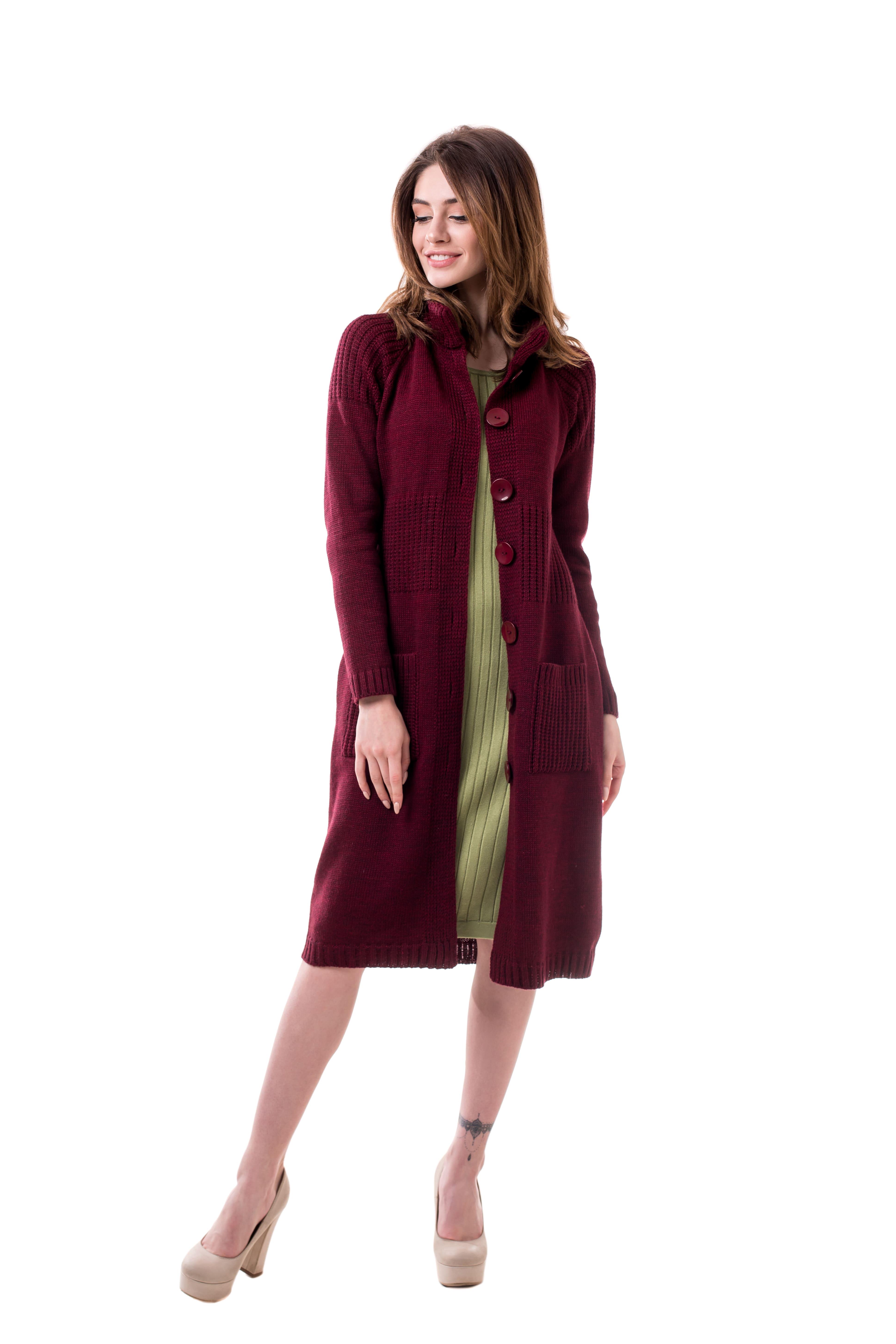 Кардиган женский Bakhur с воротником-стойкой S Маджента (3038 Мд 44) - фото 3