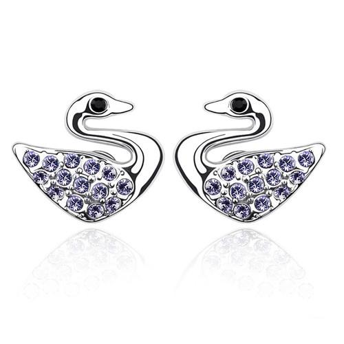 Серьги с кристаллами Сваровски Showfay 0111701 Сиреневый