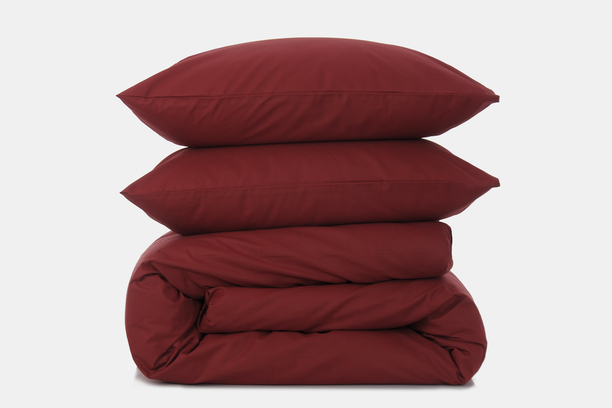 Комплект постельного белья двуспальный Amore Glux-1064 бязь Бордовый (KPB-A2-GLux-1064(50x70)_)