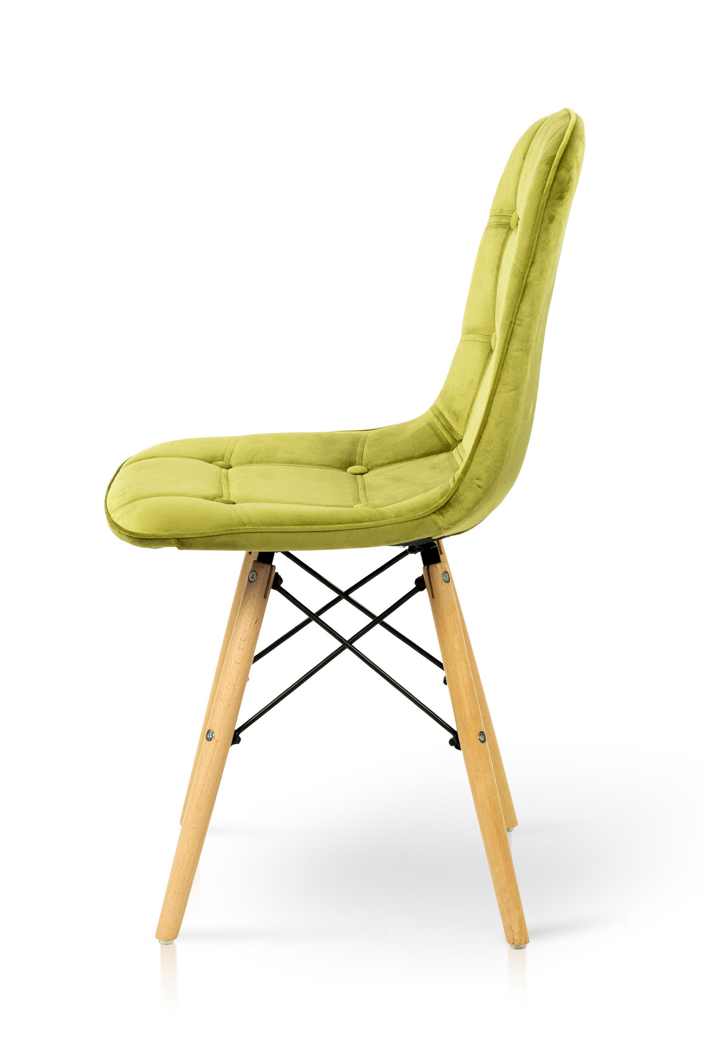 Стілець для кухні та вітальні Джастін Justin велюр 460х840х500 мм Оливковий (GAА0056276) - фото 3 Стілець для кухні та вітальні Джастін Justin велюр 460х840х500 мм Оливковий (GAА0056276) - фото 3