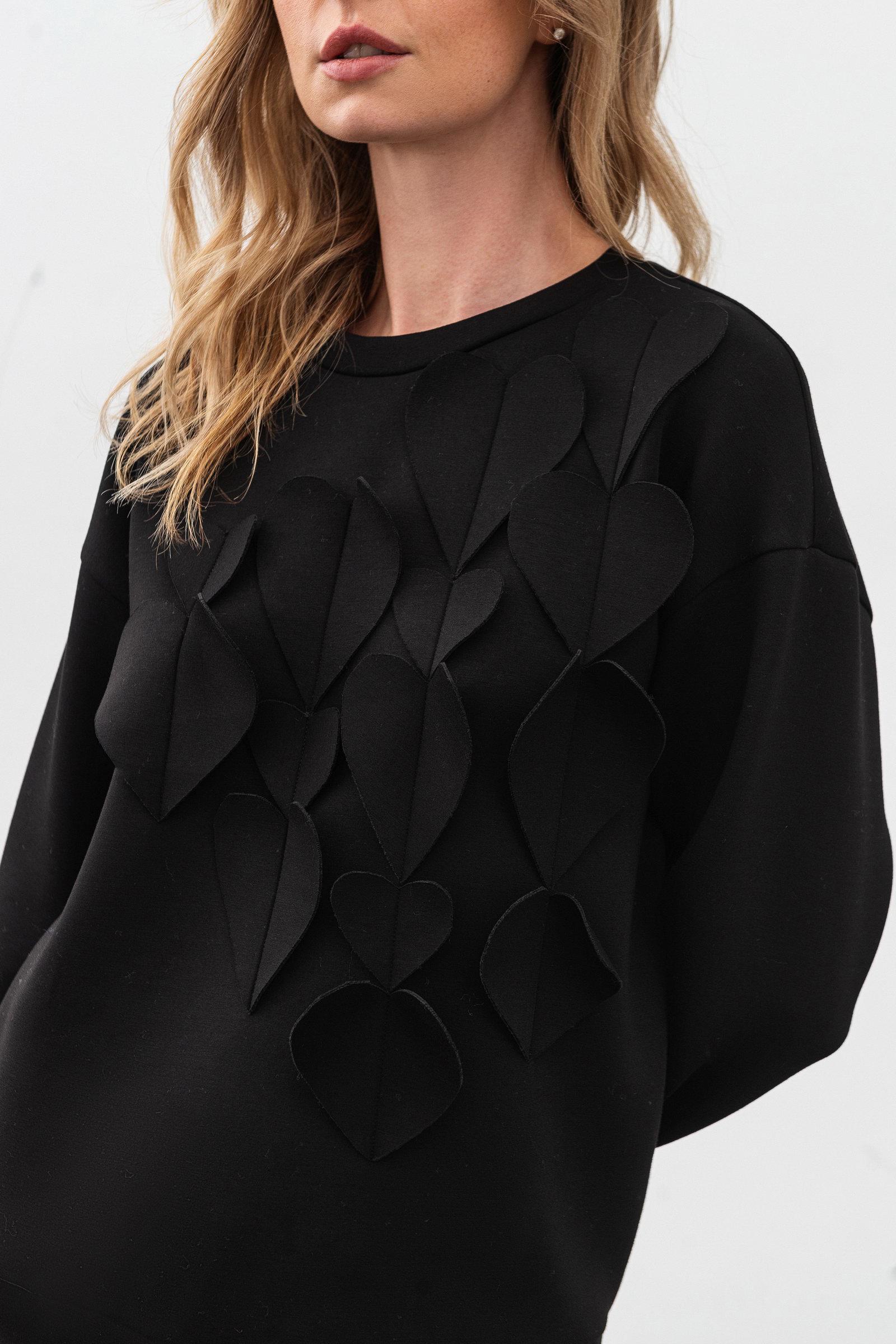 Світшот Lesia Оріне 01 р. 42 Чорний (150480000) - фото 4