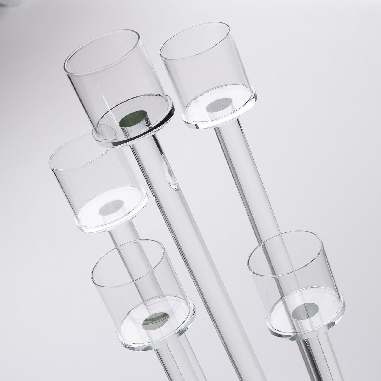 Свічник скляний на 5 свічок h 56,5 см (HP-4-16) - фото 3 Свічник скляний на 5 свічок h 56,5 см (HP-4-16) - фото 3