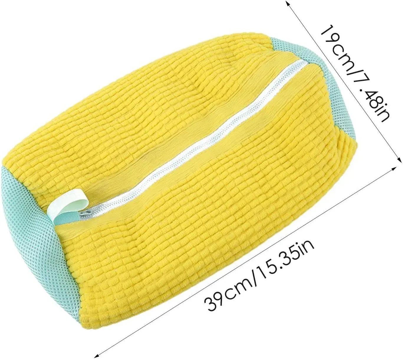 Набір мішок-чохол для прання взуття із захистом від пошкоджень 2 шт. Жовтий (124122) - фото 6