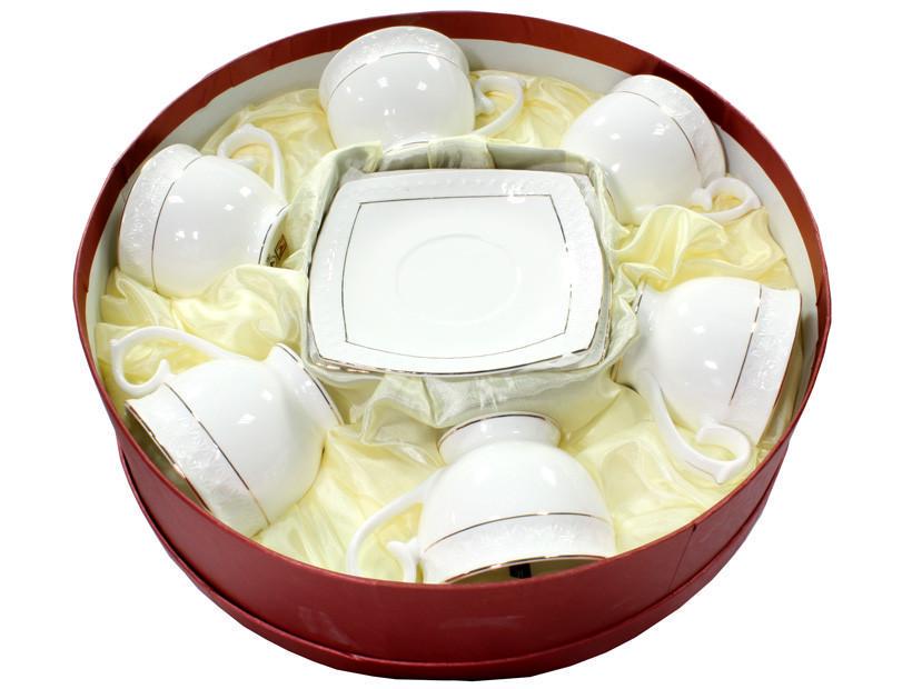 Набор чайный фарфоровый Interos Снежная Королева с блюдцами 12 пр. 280 мл Белый (S506710) - фото 1 Набор чайный фарфоровый Interos Снежная Королева с блюдцами 12 пр. 280 мл Белый (S506710) - фото 1