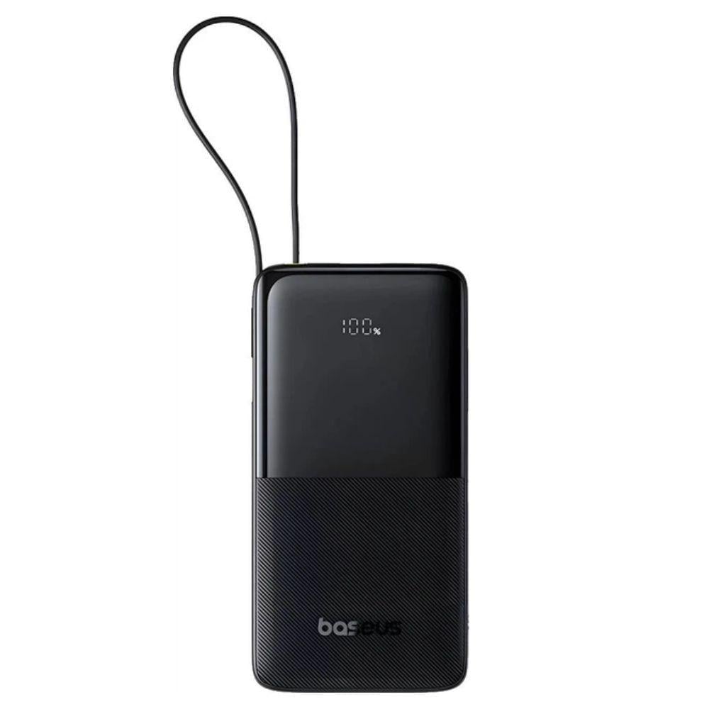 Акумулятор зовнішній Baseus Bipow 2 Digital Display Power Bank With Built-in USB-C Cable 10000mah 20W Cluster Black (34645827)