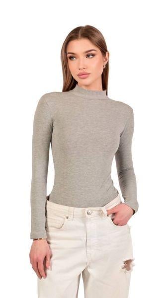 Боди женское базовое Podolyanka хлопковое M Серый (Арт. 5359)