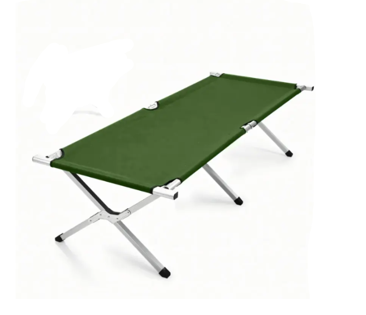 Лежак з алюмінієвим каркасом Зелений 190х65х45 см (А07-1)
