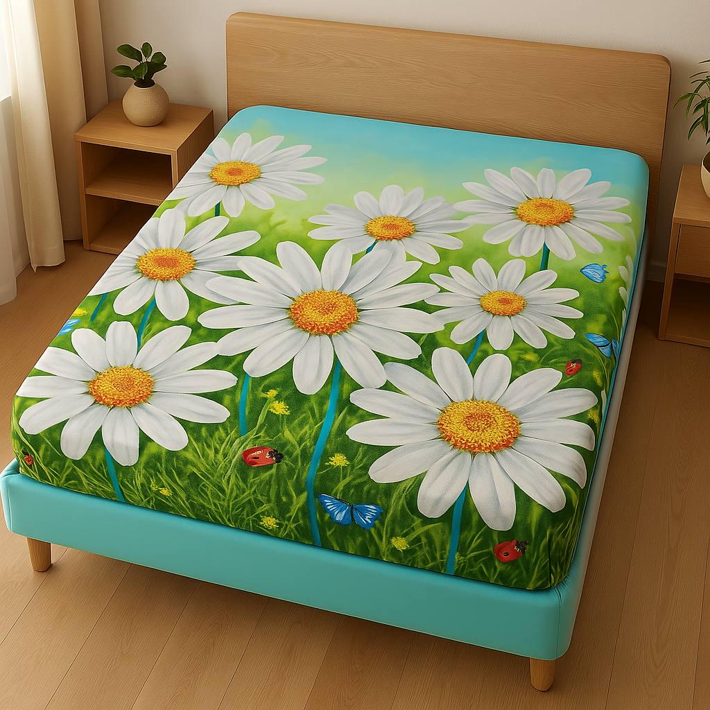 Простынь Chamomile на резинке бязь 160х200 см (G-cm1304/x160)