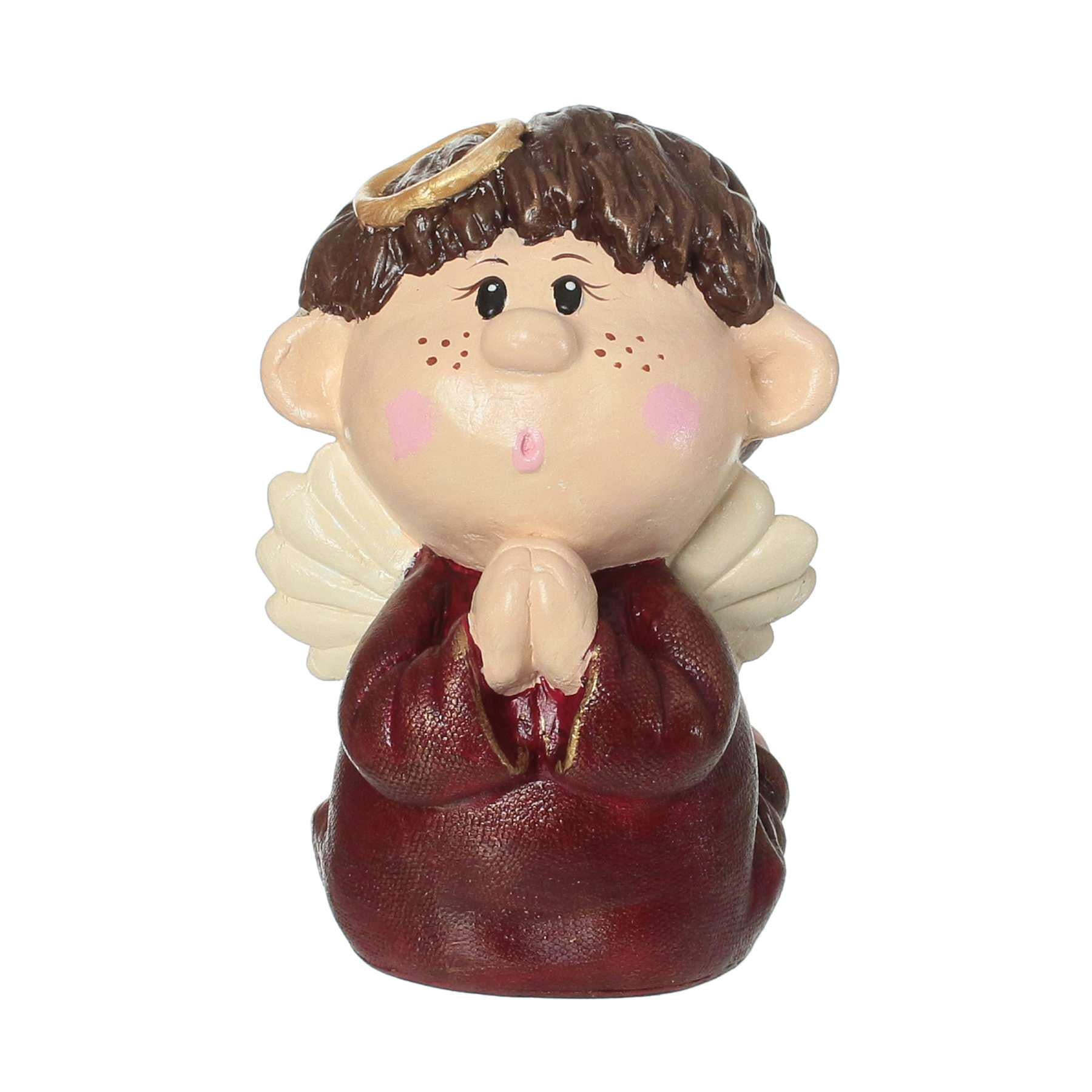 Сувенир декор для дома Ангелок мальчик №1 ручная работа гипс 20 см