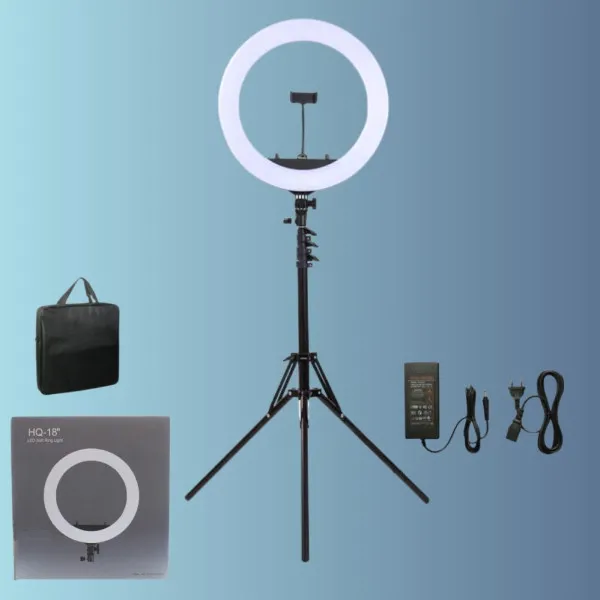 Кольцевая лампа LED светодиодная LED с держателем 45 см (HQ-18) - фото 2