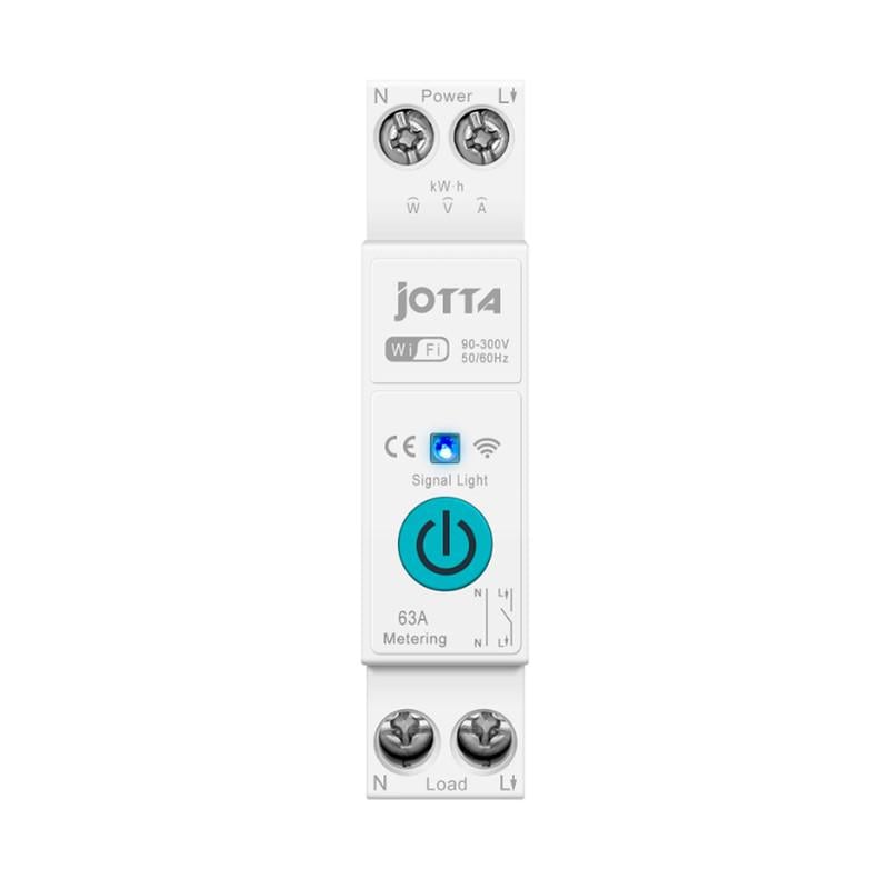 Выключатель умный WiFi Jotta с полной защитой/счетчиками/таймером 1P+N 1-63A 230V Smart Life/Tuya (ST-63TM)