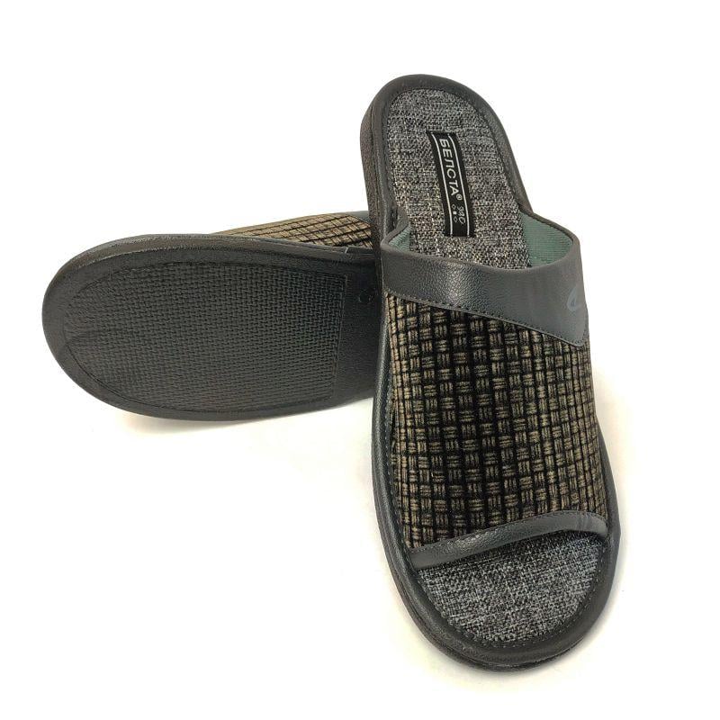 Тапочки домашние мужские БЕЛСТА открытые в клетку 027 p. 42 27 см