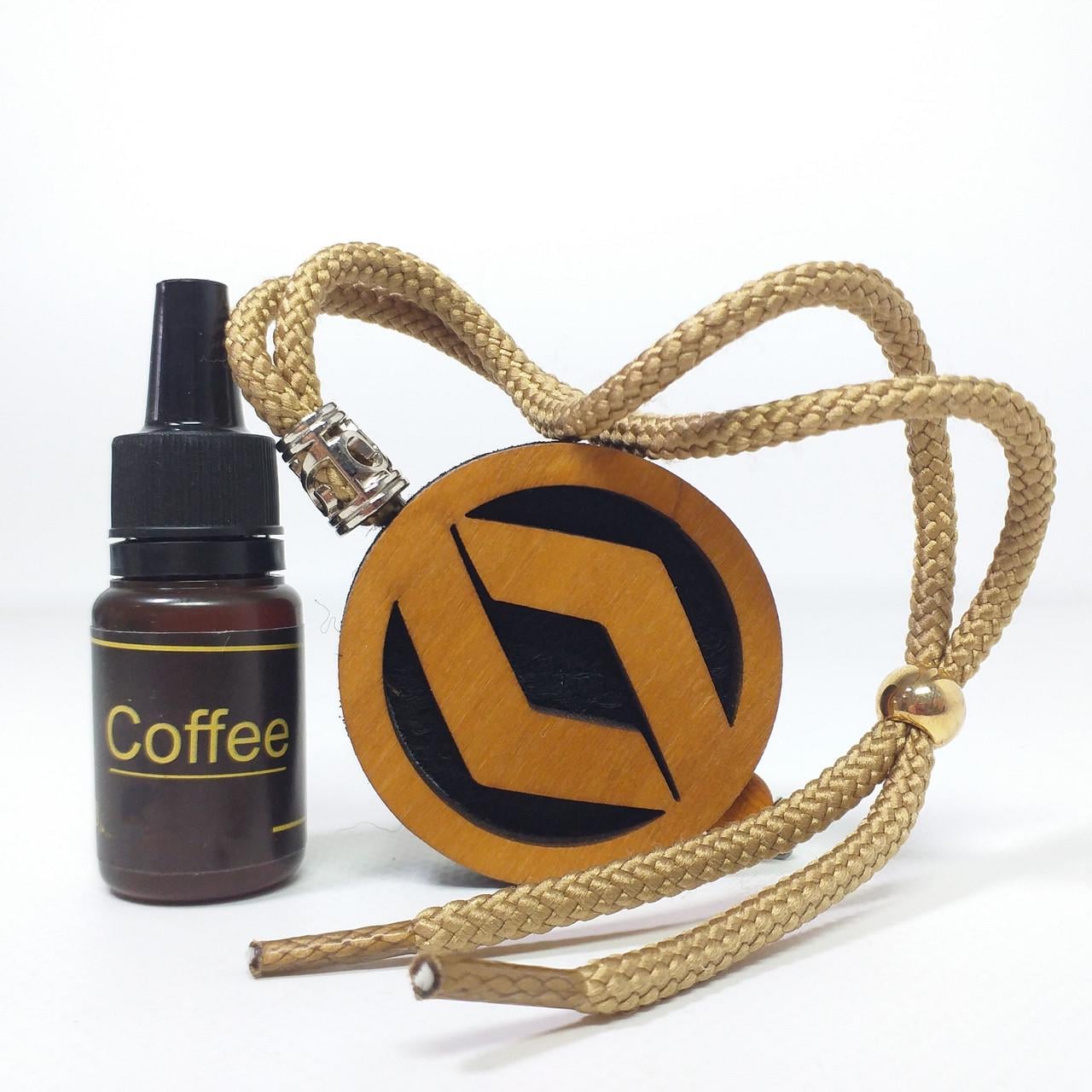 Ароматизатор-підвіс для авто з дерева та фетру з логотипом Renault і ароматом Coffee (KG-12776)