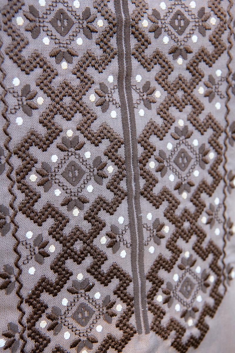 Вышиванка мужская натуральный лен 2XL (2424050179) - фото 4 Вышиванка мужская натуральный лен 2XL (2424050179) - фото 4