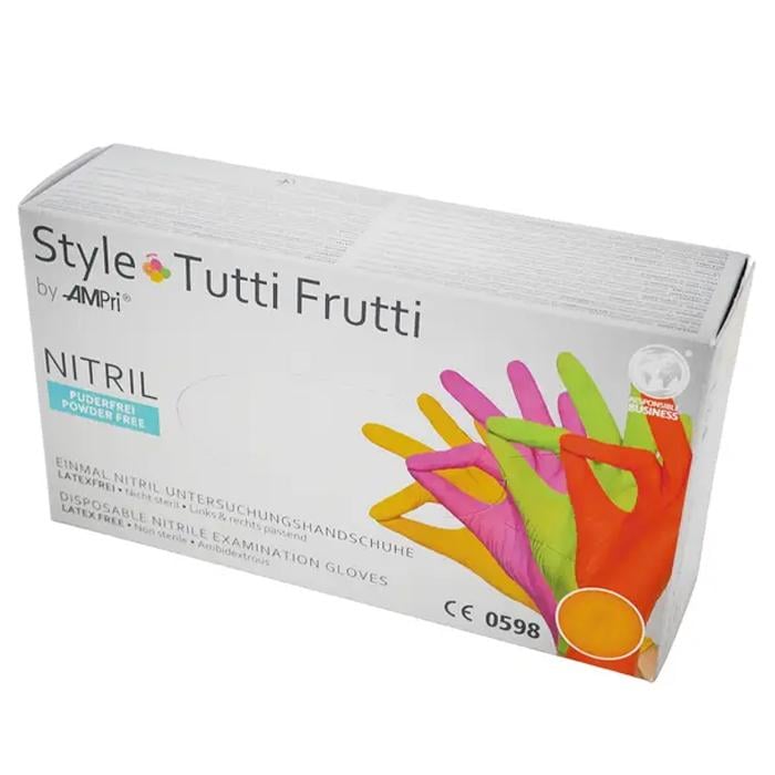 Перчатки нитриловые STYLE Tutti-Frutti неопудренные S 100 шт. (18846945)