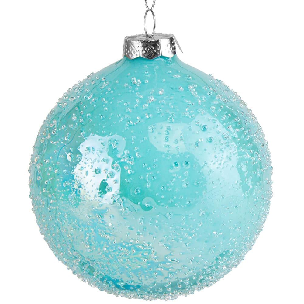 Елочный набор шаров Иней 10 см 6 шт. (6017-178)