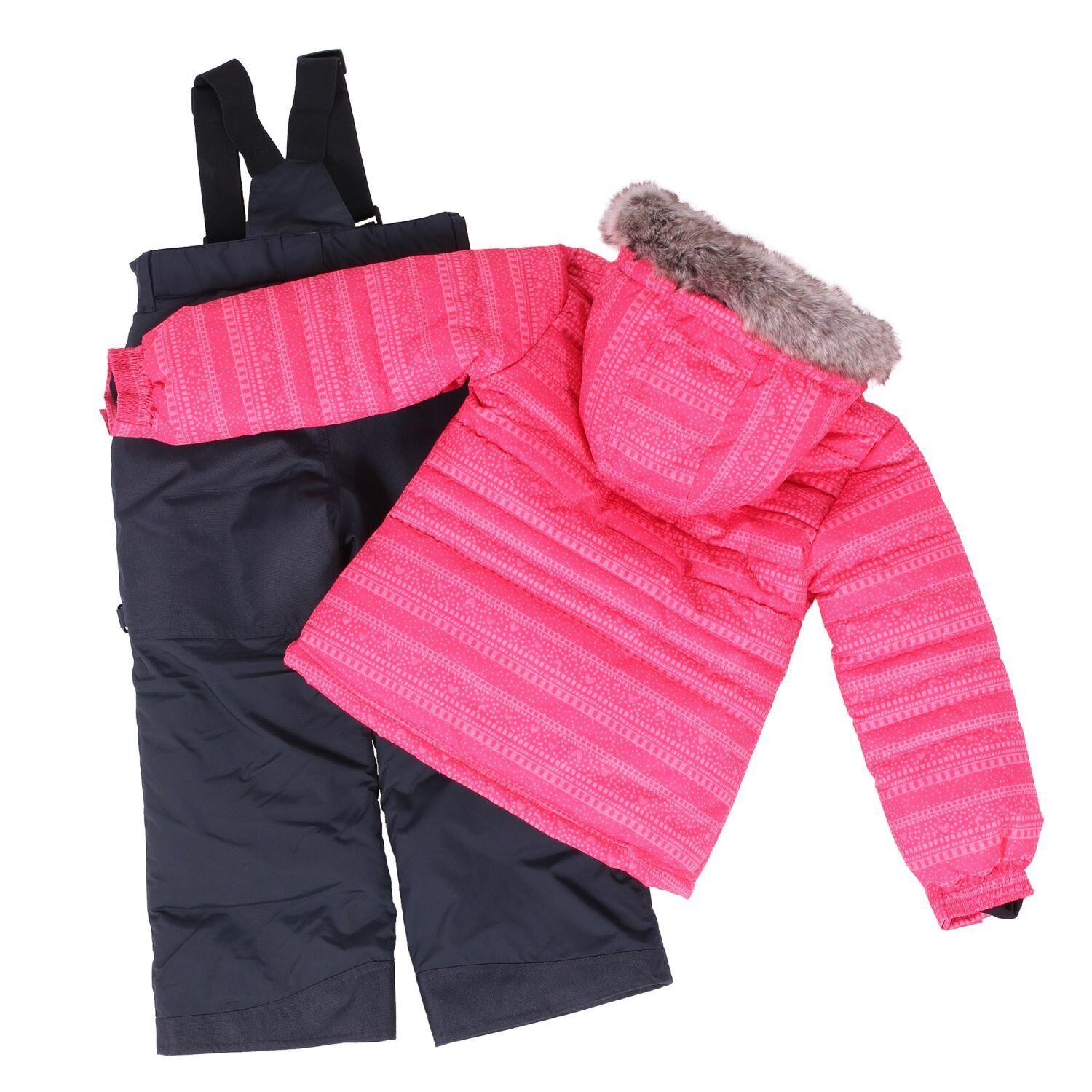 Детский зимний комплект для девочки Peluche&Tartine F18M60EF 102-112 см Коралловый (F18M60EF-Coral_Deepgray-4) - фото 2 Детский зимний комплект для девочки Peluche&Tartine F18M60EF 102-112 см Коралловый (F18M60EF-Coral_Deepgray-4) - фото 2