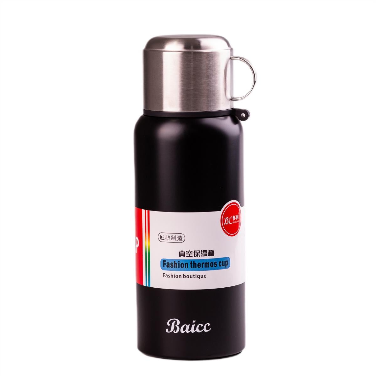 Термос Baicc с клапаном и чашкой 1,2 л Черный (HPGM8826)