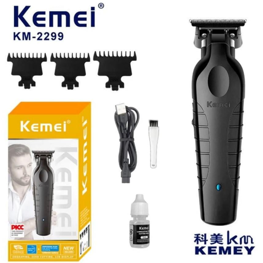 Машинка аккумуляторная для стрижки Kemei KM-2299 с USB зарядкой/триммер 3в1 и с насадками (2390000001) - фото 5