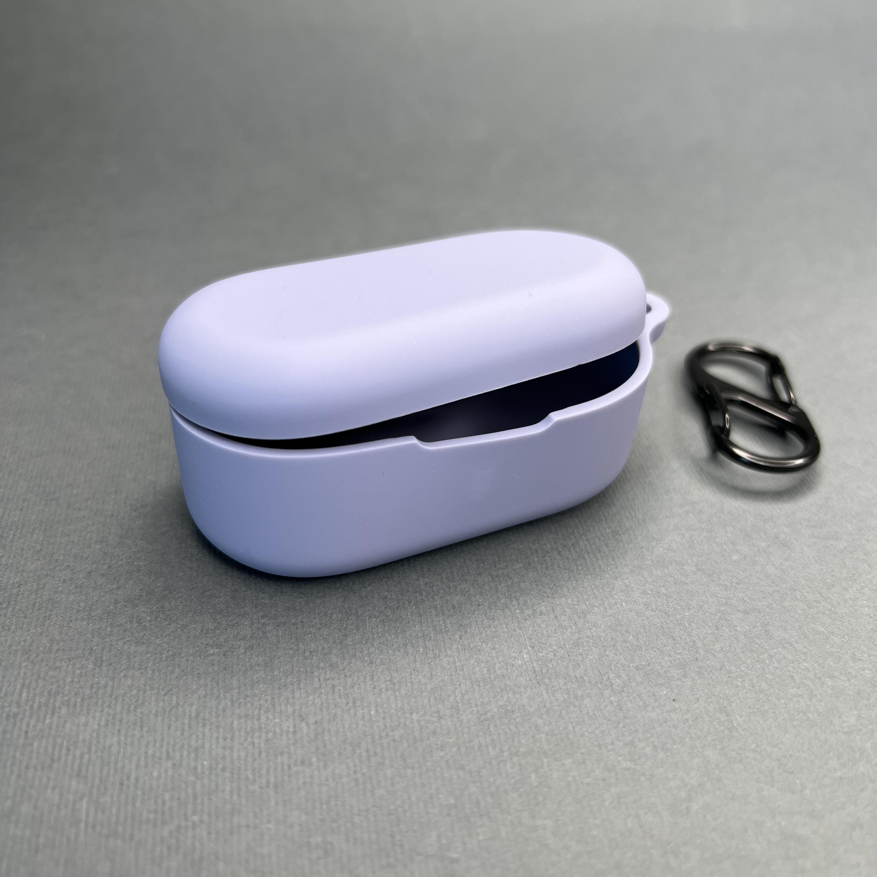 Чехол для наушников Oppo Enco Buds 2 с карабином противоударный Серо-голубой (798297) - фото 1