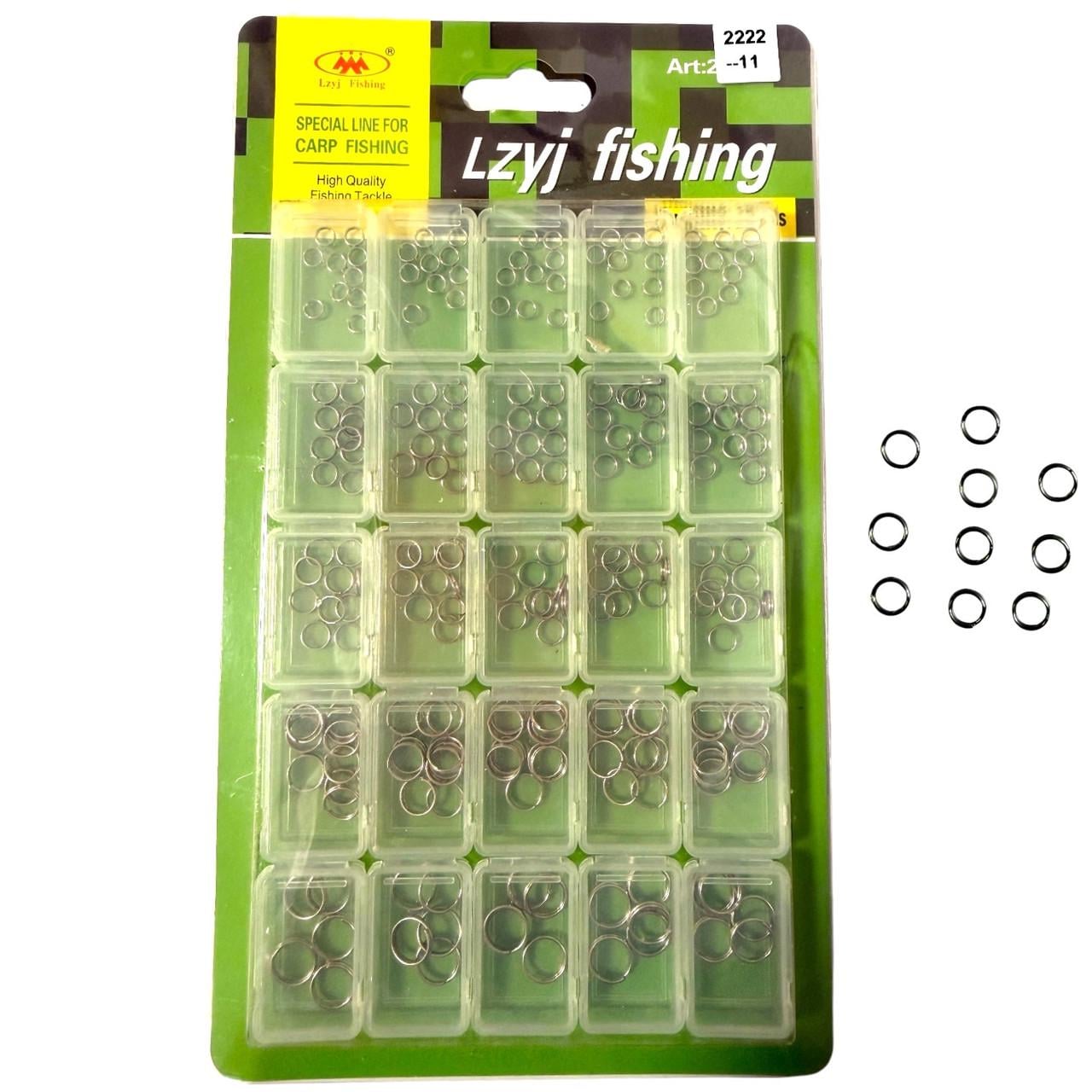 Набор заводных колец Lzyj Fishing Art 2222 5 размеров 220 шт. (3151144624)