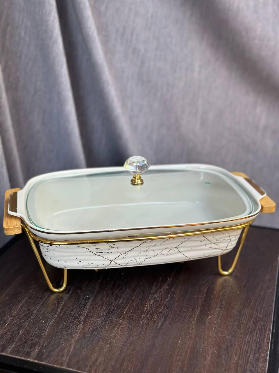 Мармит YiWu керамика 1,5 л Белый (23779381)