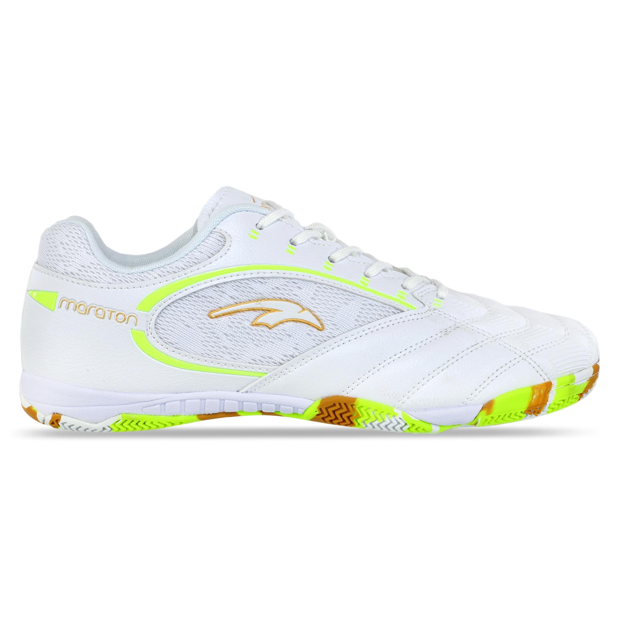 Обувь для футзала мужская Maraton 230602-1 р. 43 Белый/Салатовый (AM0002786)